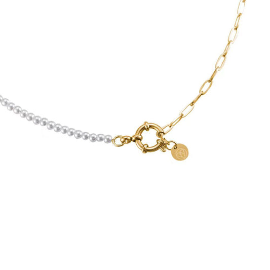 Artificial Pearls Edelstahl Kette
