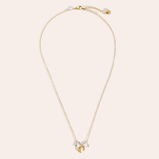 Bowtie Diamond Edelstahl Halskette