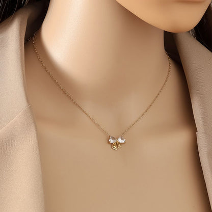 Bowtie Diamond Edelstahl Halskette