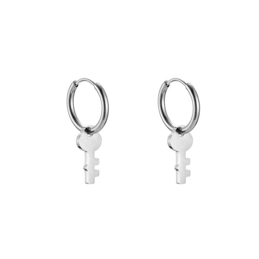 Key Edelstahl Ohrringe