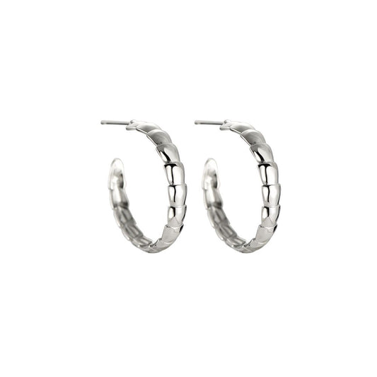 Curving Viper Edelstahl Ohrringe