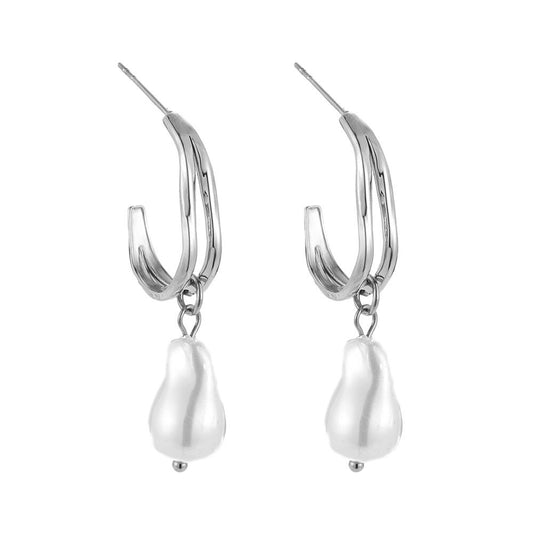 Pearl Shape Edelstahl Ohrringe