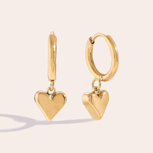 Classic Heart Edelstahl Ohrringe