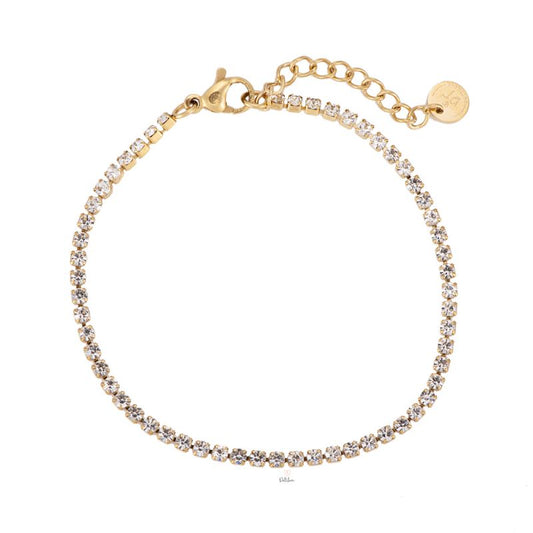 Fine Tennis Edelstahl Armband