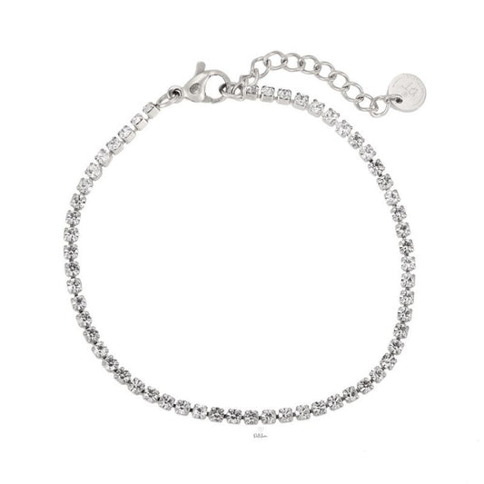 Fine Tennis Edelstahl Armband