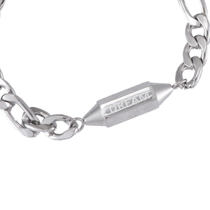 Dream Big Hexagon Chain Edelstahl Armband