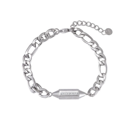 Dream Big Hexagon Chain Edelstahl Armband