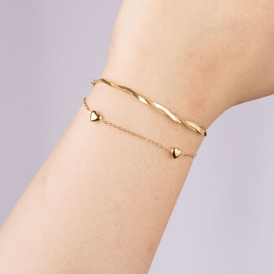 Tri-Heart Edelstahl Armband