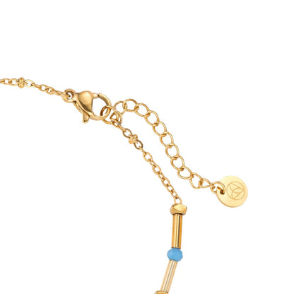 Blue Bloom Edelstahl Armband