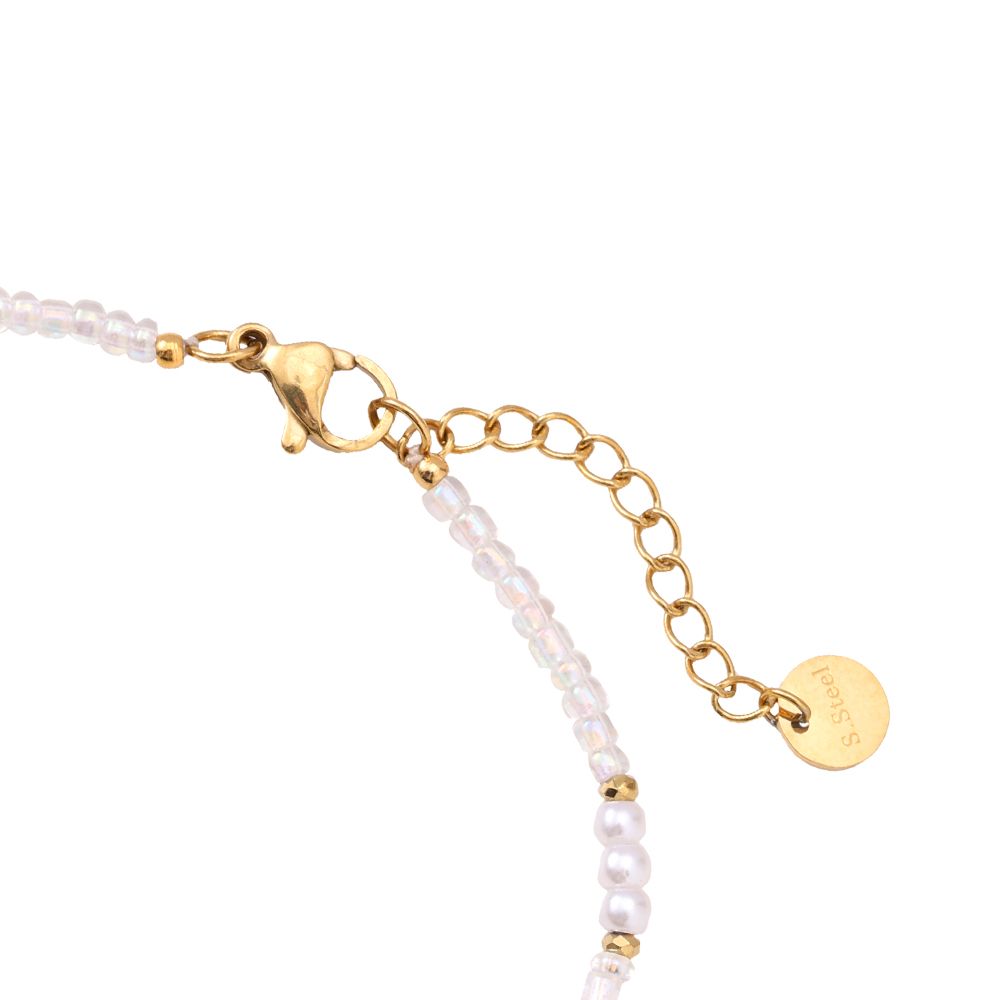 Simple Pearl Summer Edelstahl Armkette
