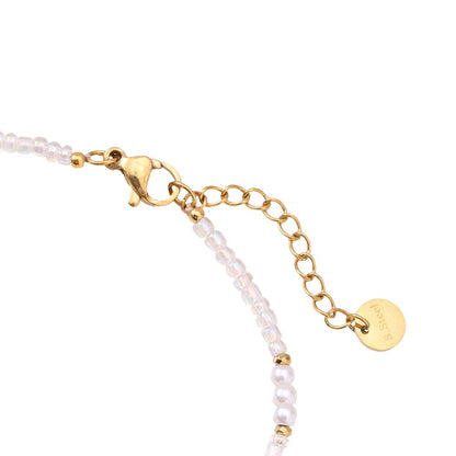 Simple Pearl Summer Edelstahl Armkette