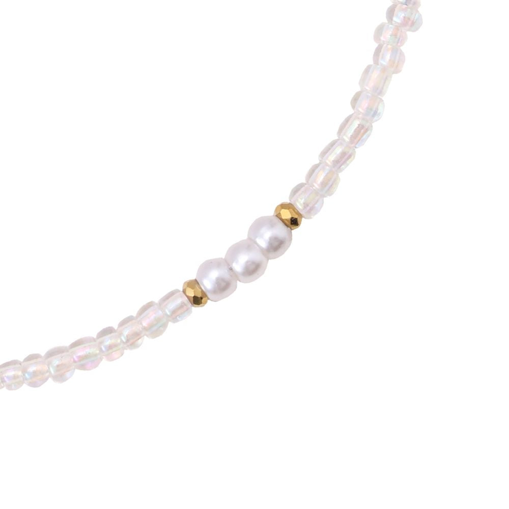 Simple Pearl Summer Edelstahl Armkette