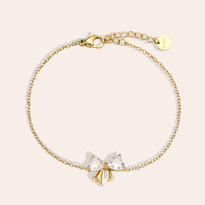 Vintage Bowtie With Diamond Edelstahl Armband