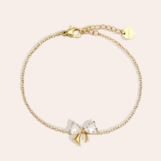 Vintage Bowtie With Diamond Edelstahl Armband