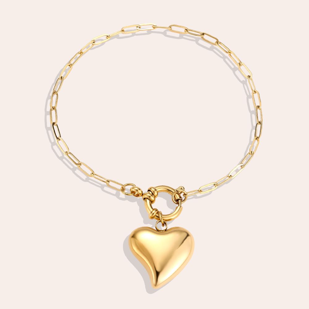 Cute Heart Edelstahl Armband