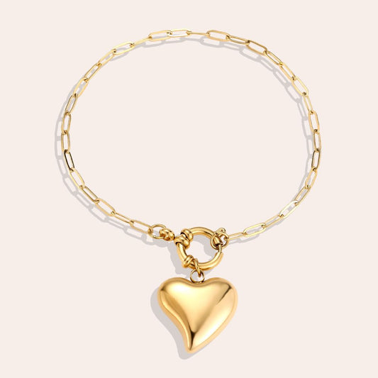 Cute Heart Edelstahl Armband