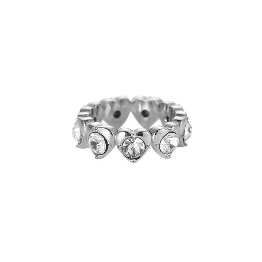 9 Hearts Edelstahl Ring