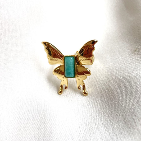 Milkyway Butterfly Edelstahl Ring