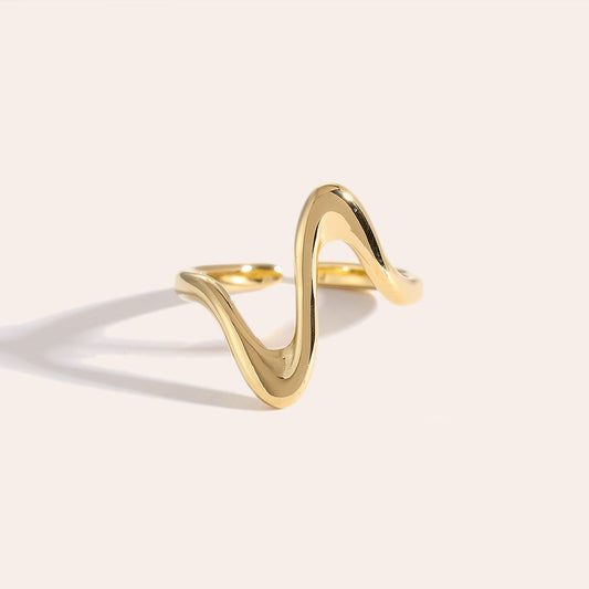 Heart Beat Edelstahl Ring