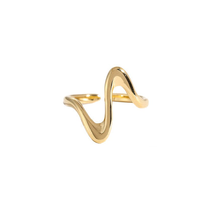 Heart Beat Edelstahl Ring