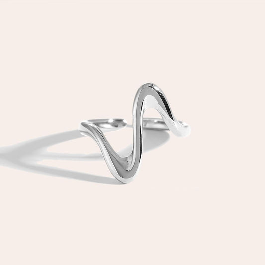 Heart Beat Edelstahl Ring