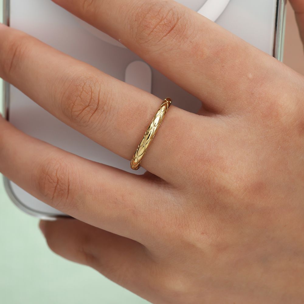 Simple Twist Edelstahl Ring