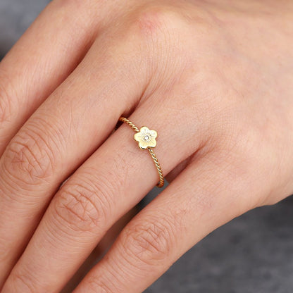 Nice Flower Edelstahl Ring
