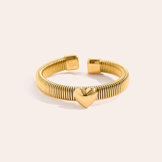 Nice Heart Edelstahl Ring