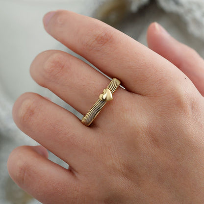 Nice Heart Edelstahl Ring