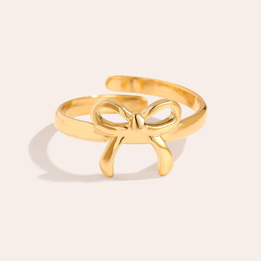 Nice Bowtie Edelstahl Ring