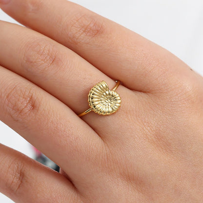 Right Conch Edelstahl Ring