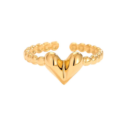 Fine Heart Edelstahl Ring