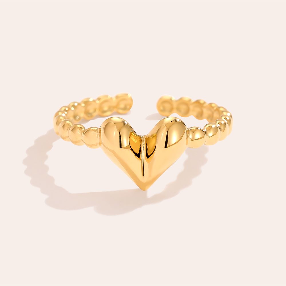 Fine Heart Edelstahl Ring