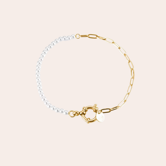 Artificial Pearls Edelstahl Armband